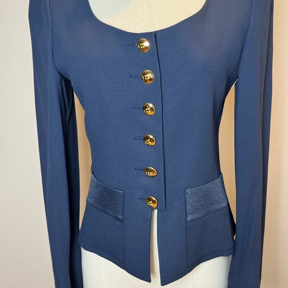 Sonia Rykiel Vintage Women’s Gold Button Blazer - size 36 - Picture 3 of 8